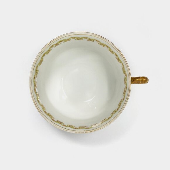 Antique Haviland Limoges Schleiger 488 Pink Roses Porcelain Tea Cup And Saucer - Picture 5 of 6